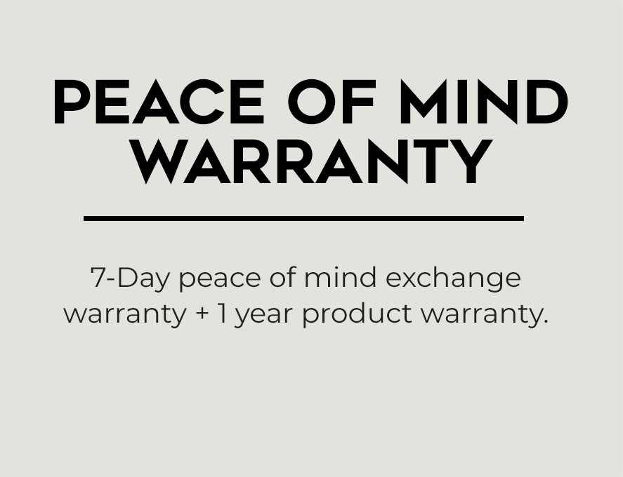 Peace of mind warranty